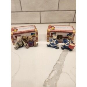 Vintage 1992 Roosevelt Bears Miniature Bears In Trunks Figurine Lot Jointed